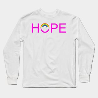 HOPE with rainbow Long Sleeve T-Shirt